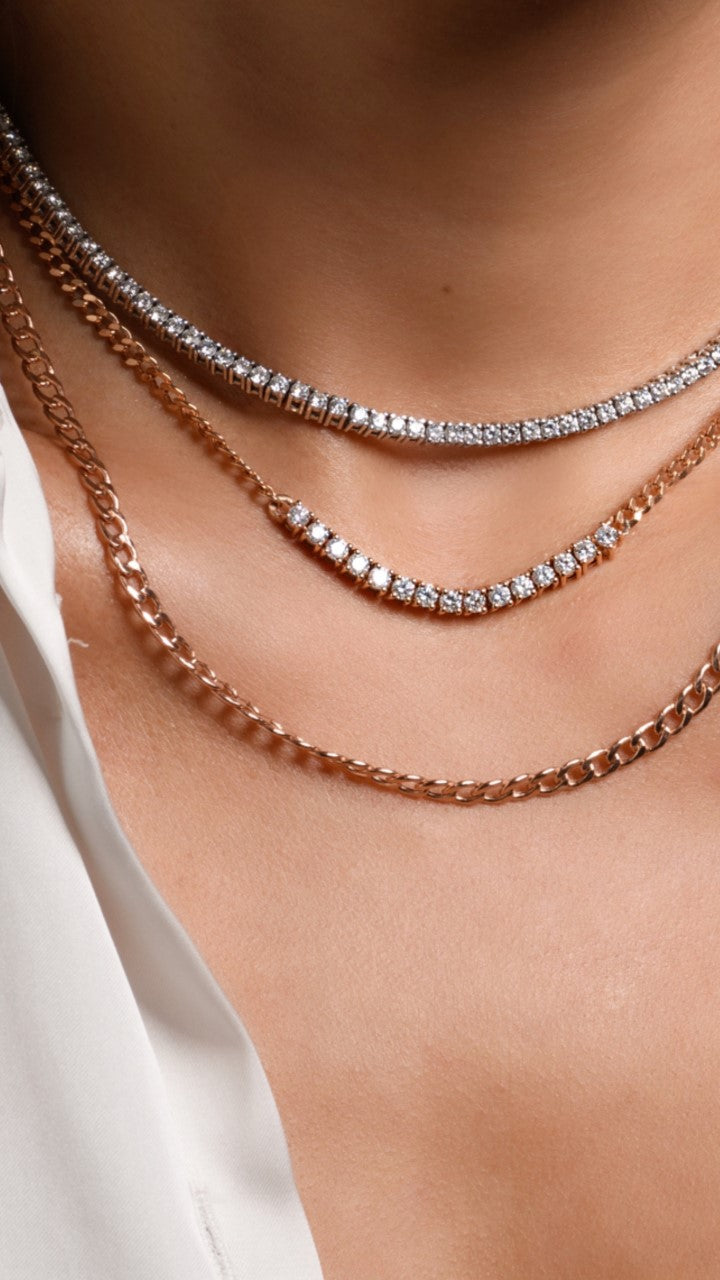 Link Chain Tennis Necklace