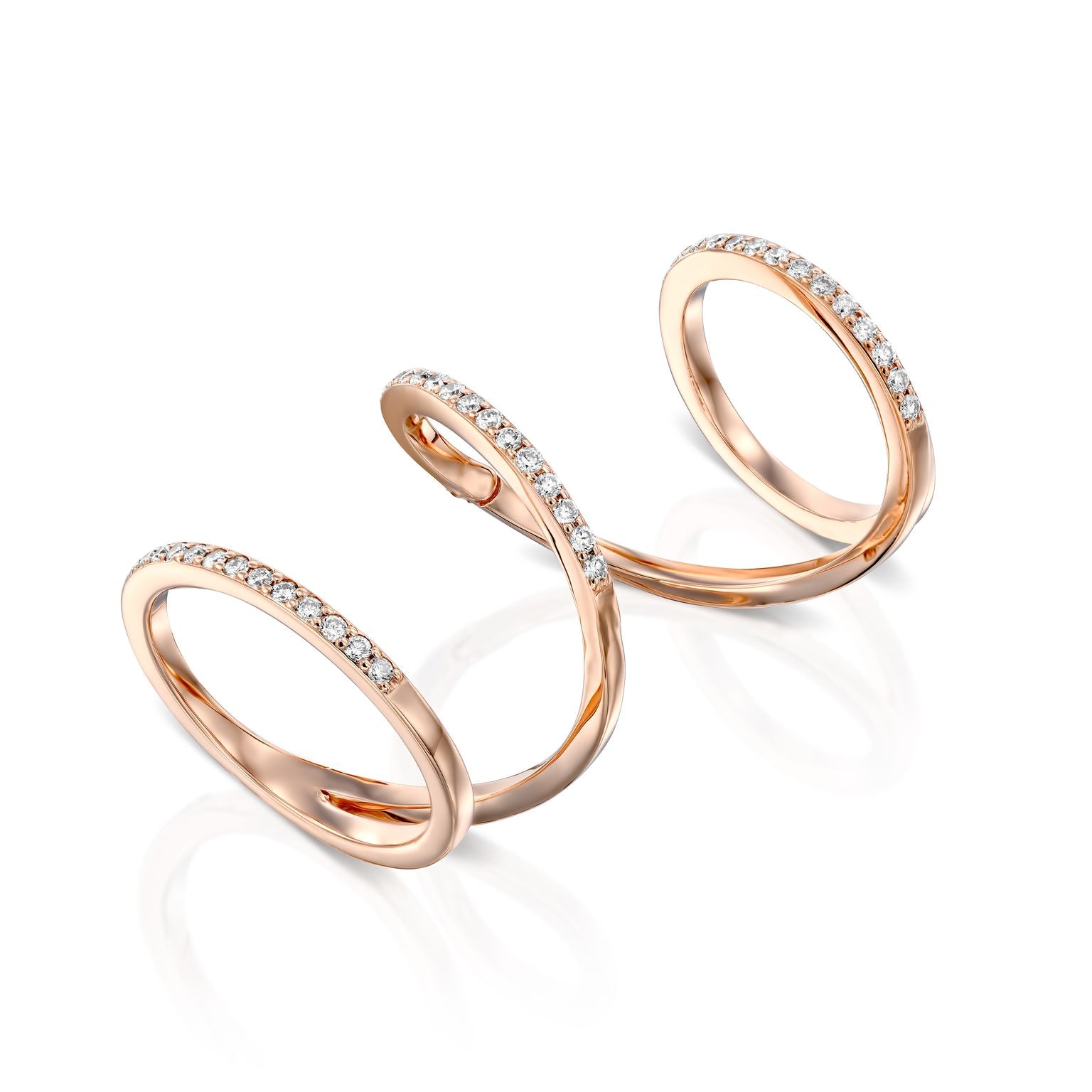 Spiral Diamonds Ring