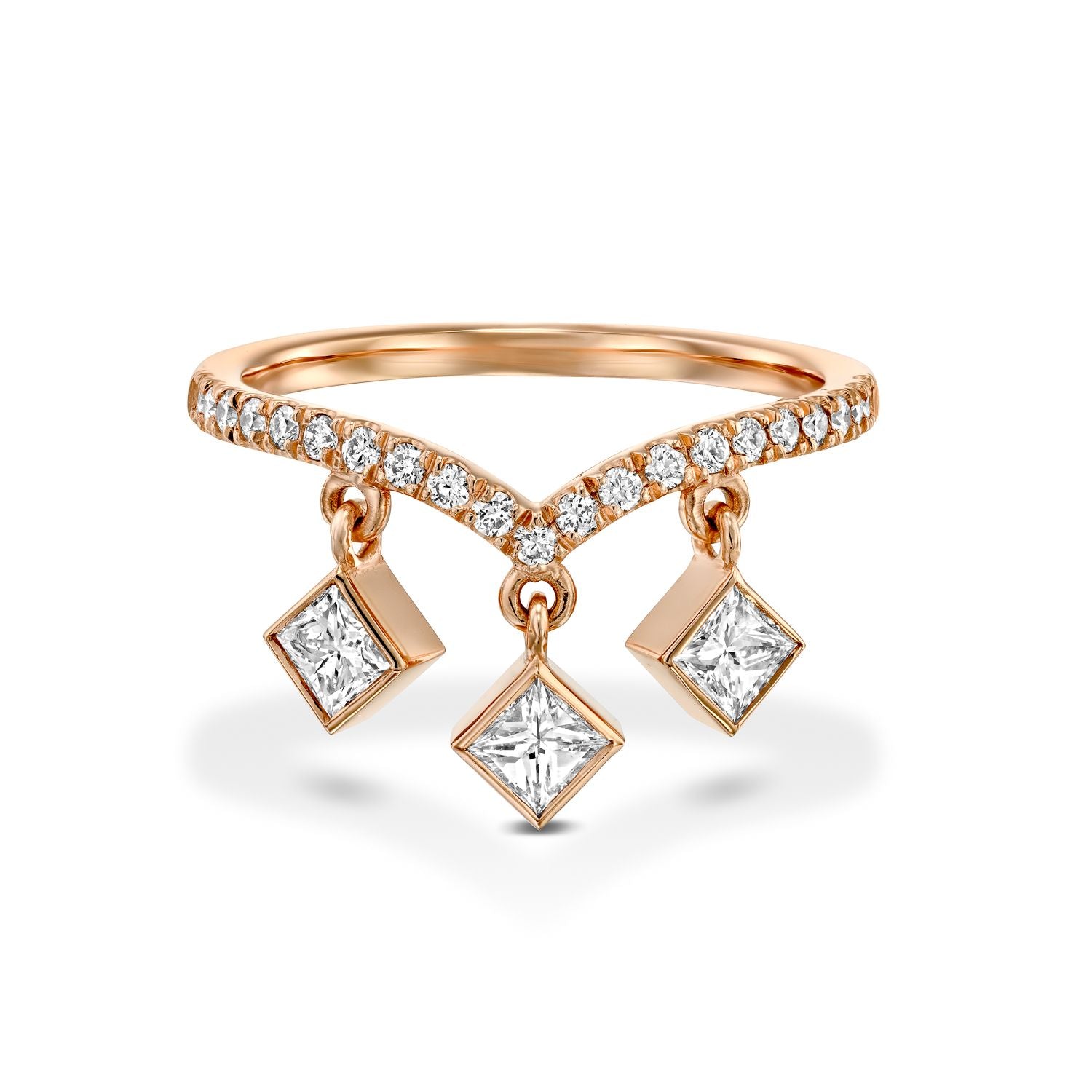 Princess Cut Charm Ring