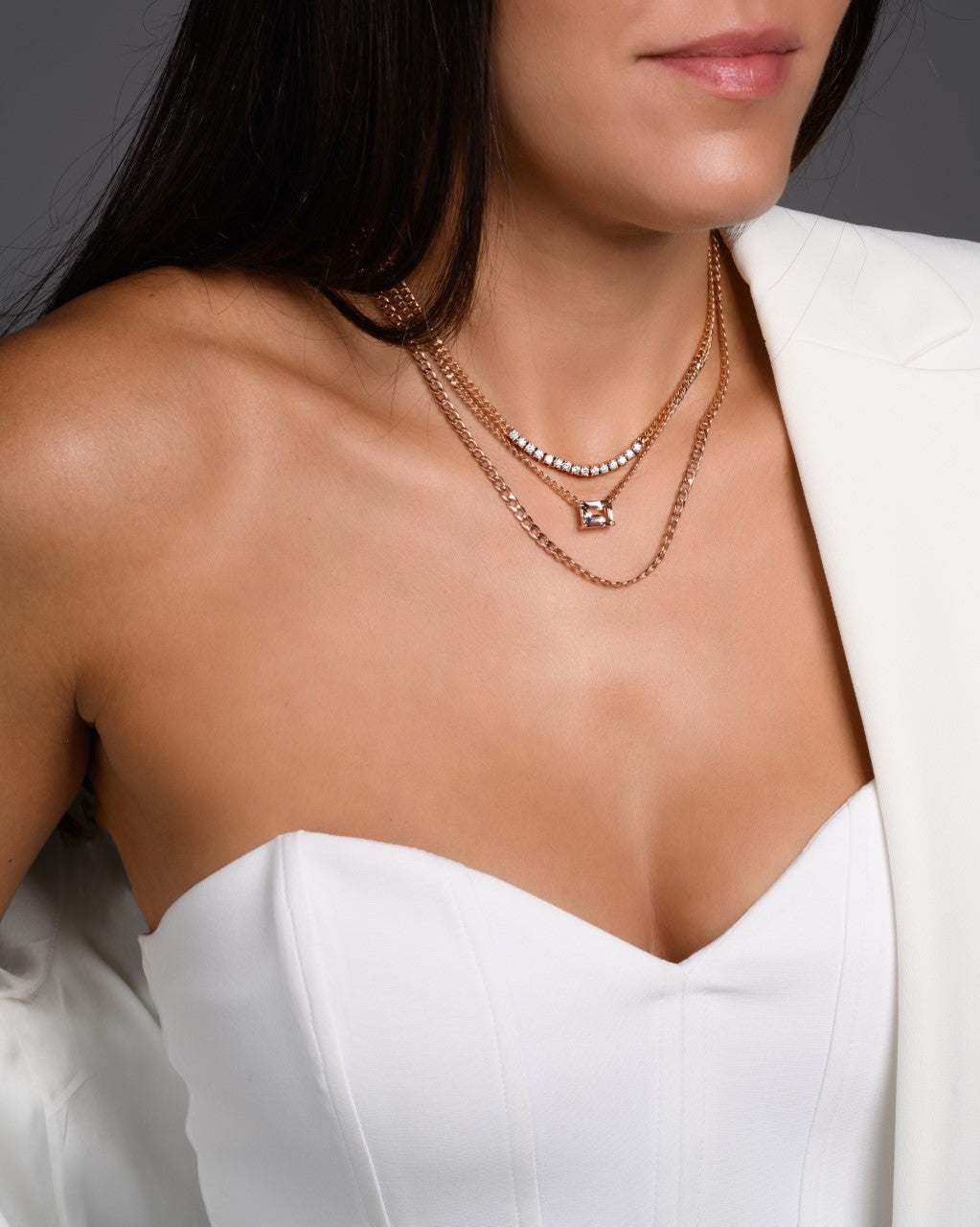 Morganite Link Necklace