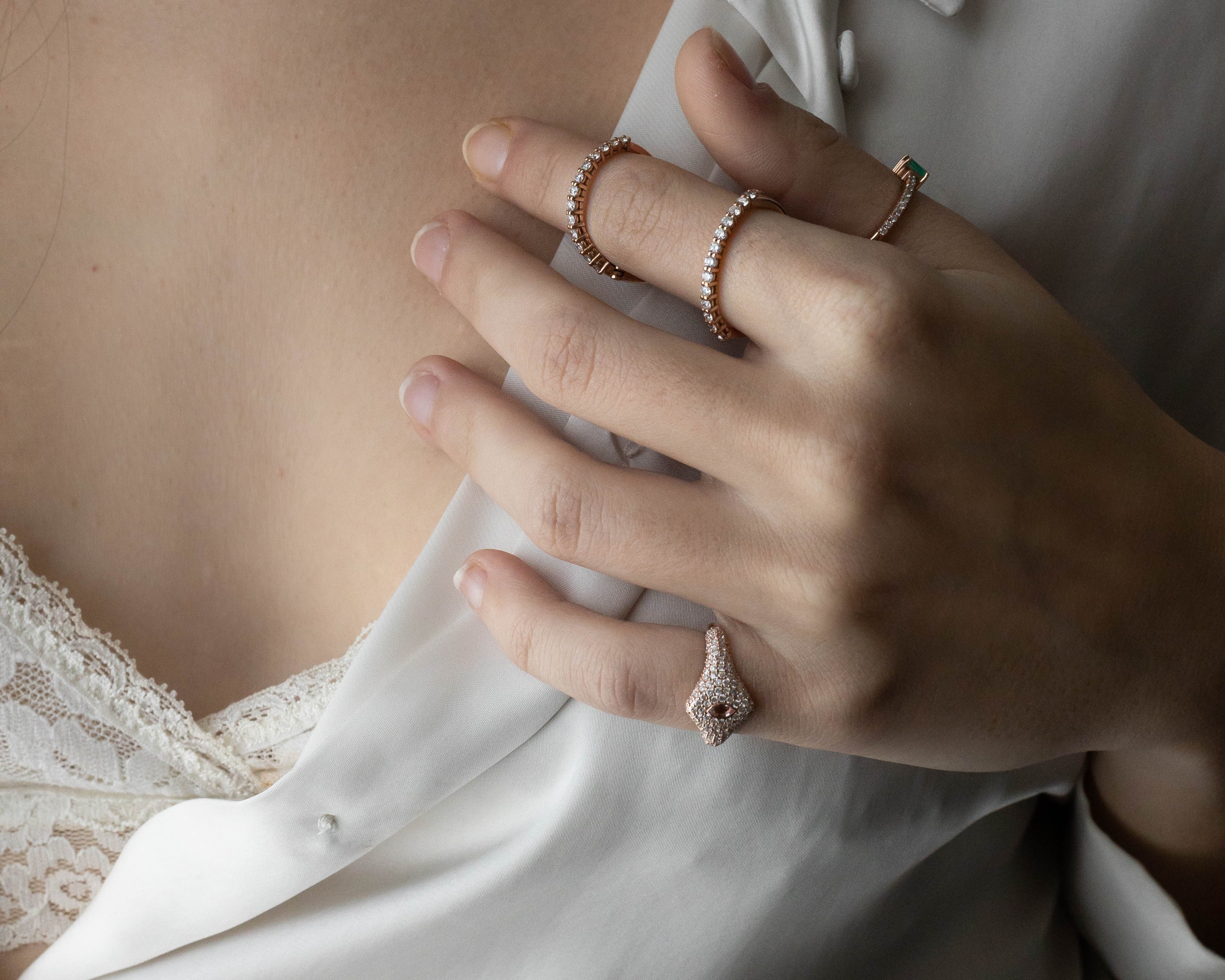 Marquise Diamond Signet Ring