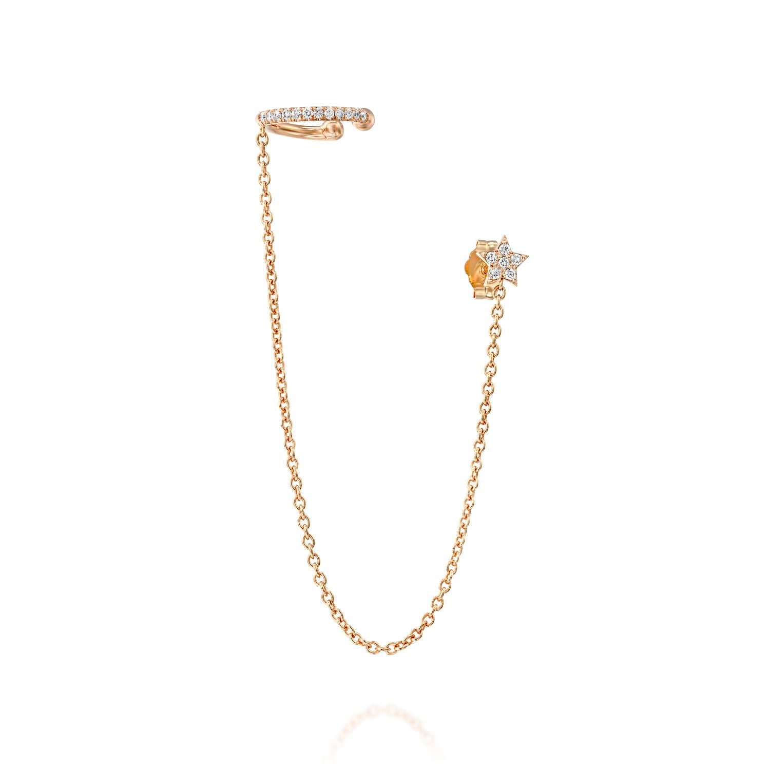 Helix Star Chain Earring