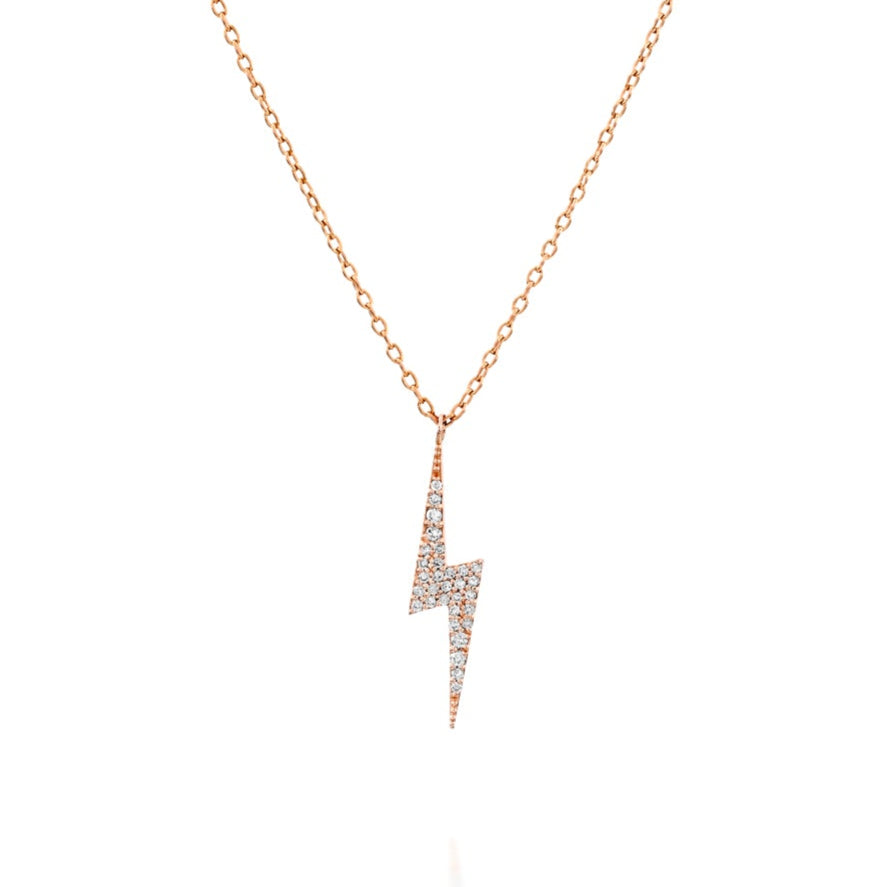 Diamond Pave Lightning Necklace