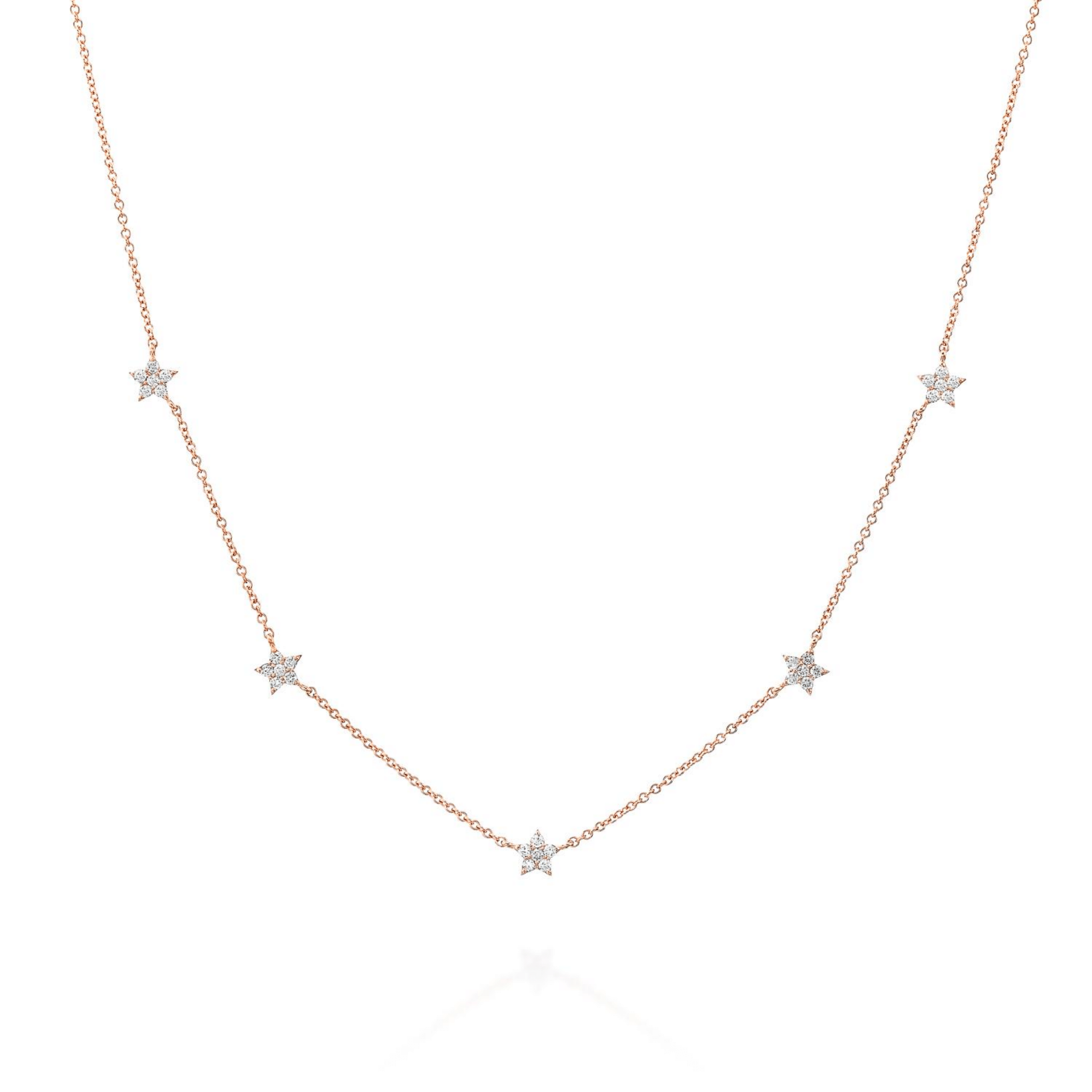 Five Stars Diamond Necklace
