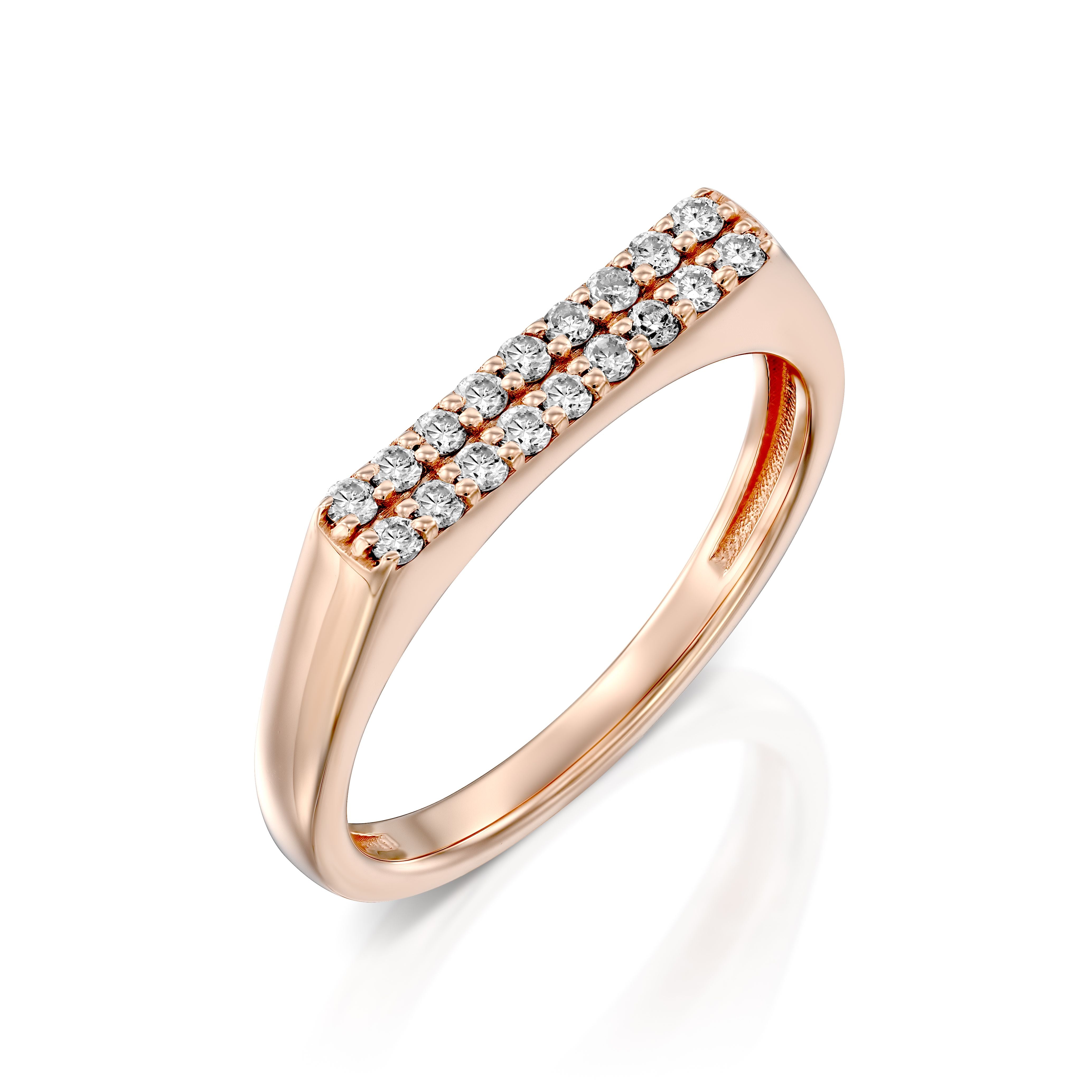 Pave Signet Diamond Ring