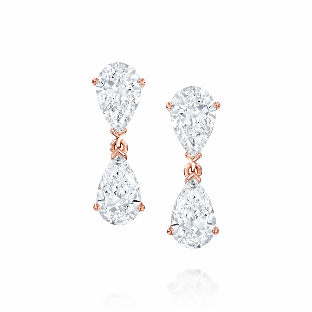 Pear Shape Diamond Drop Earring