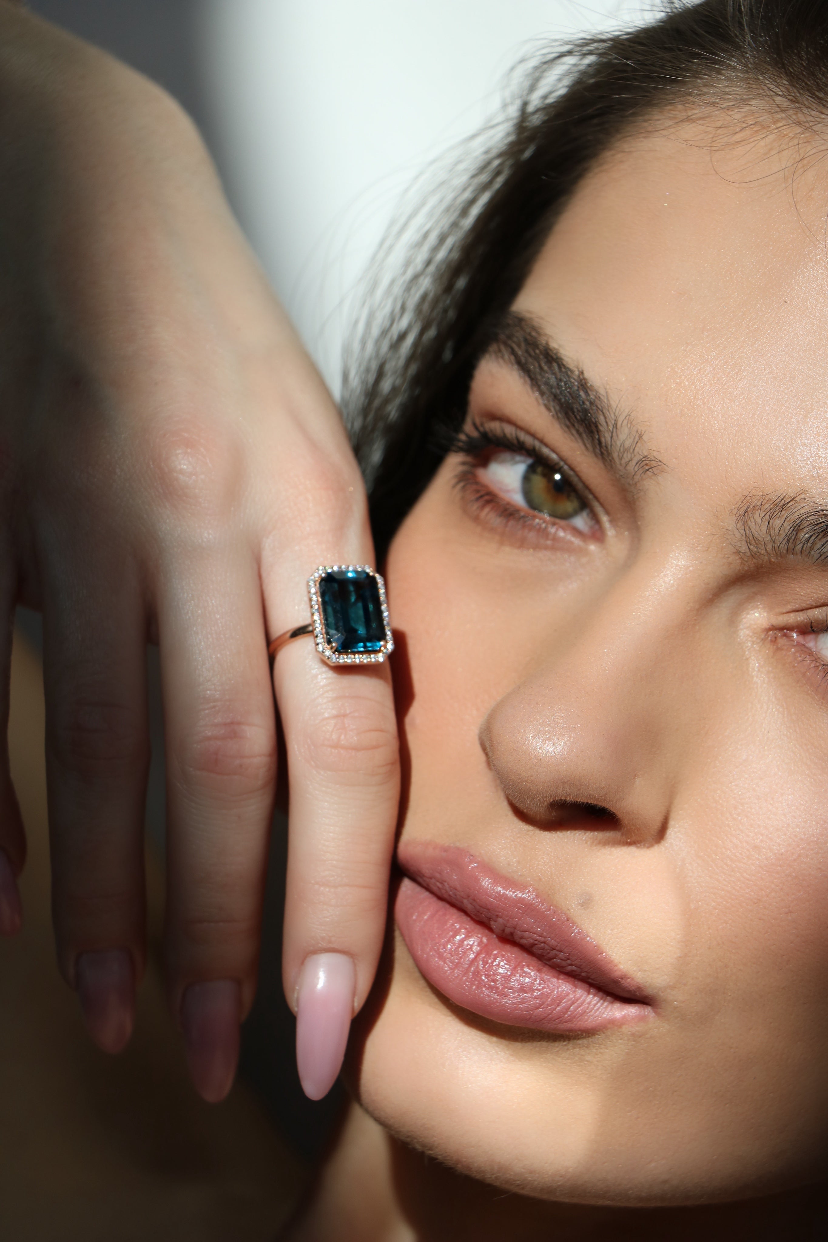 London Blue Topaz Diamond Ring