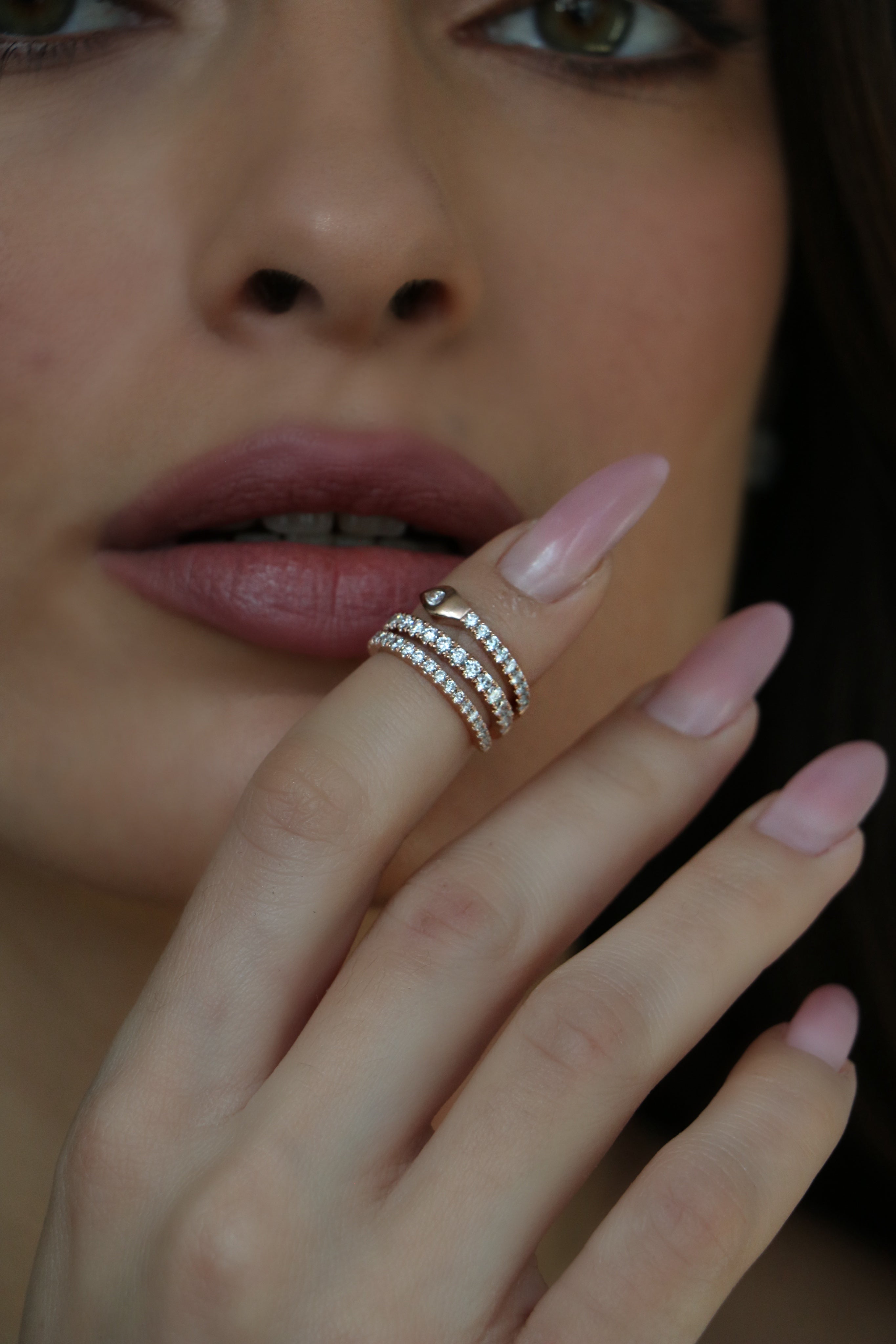 Diamond Pave Snake Ring