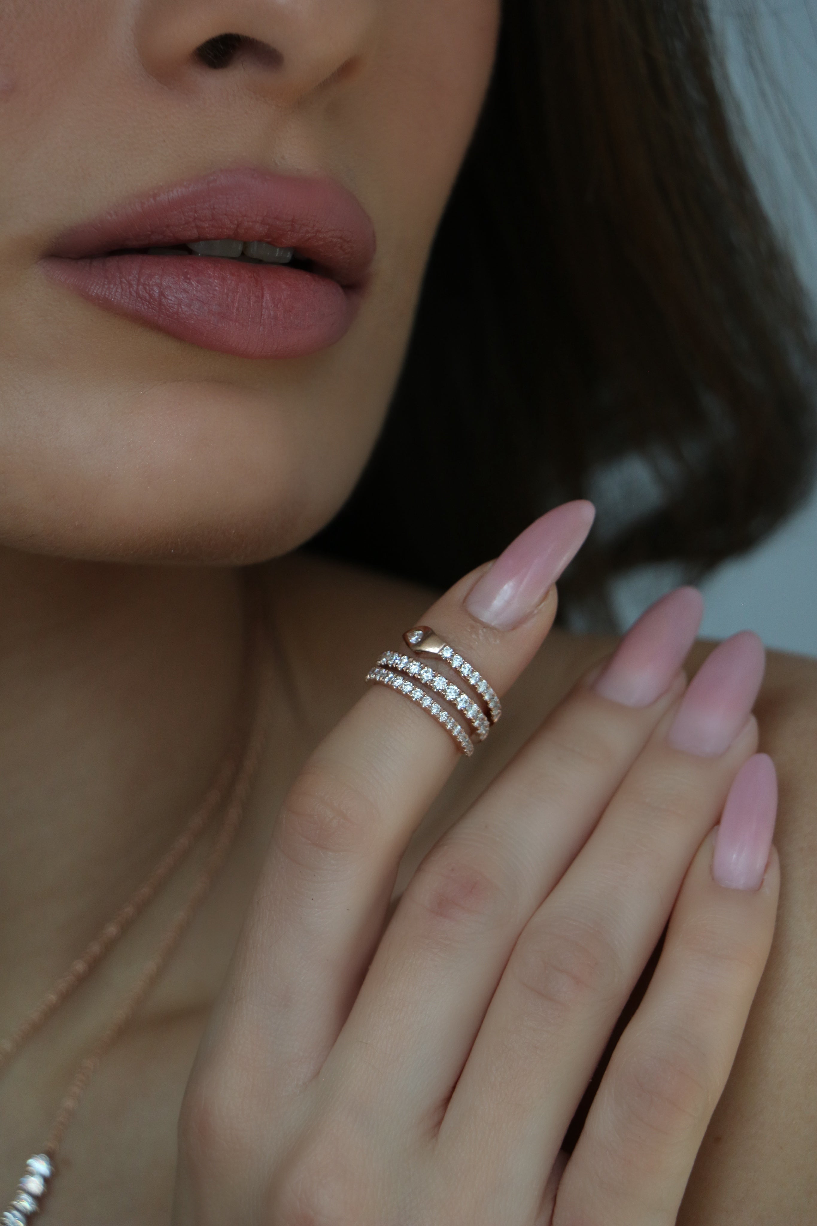 Diamond Pave Snake Ring