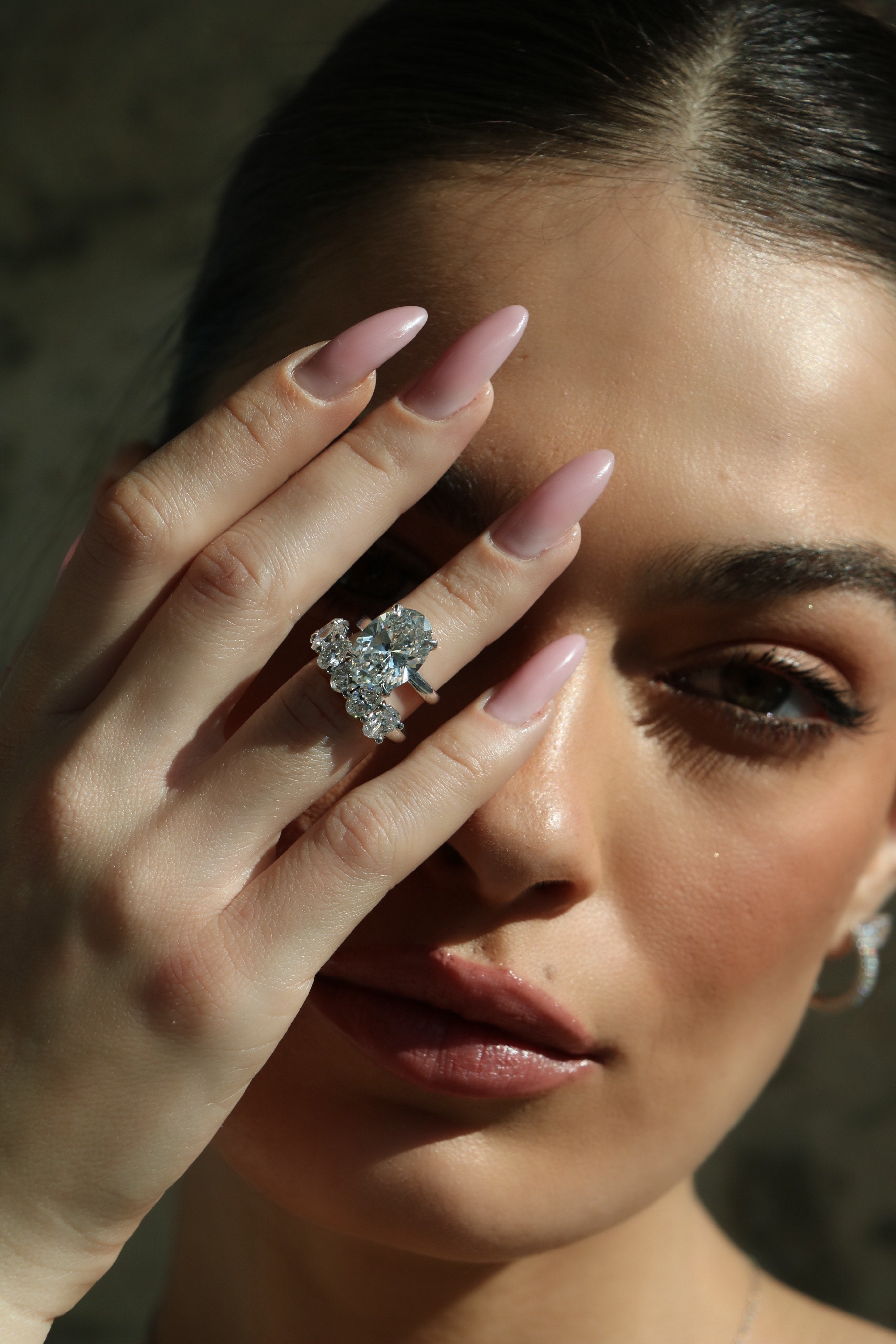 Oval Diamond Solitaire Ring