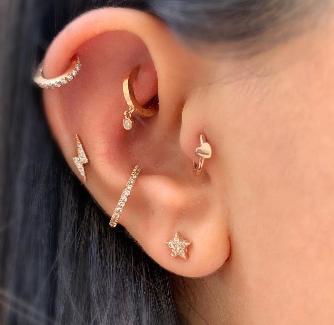 Lightning Stud Earring