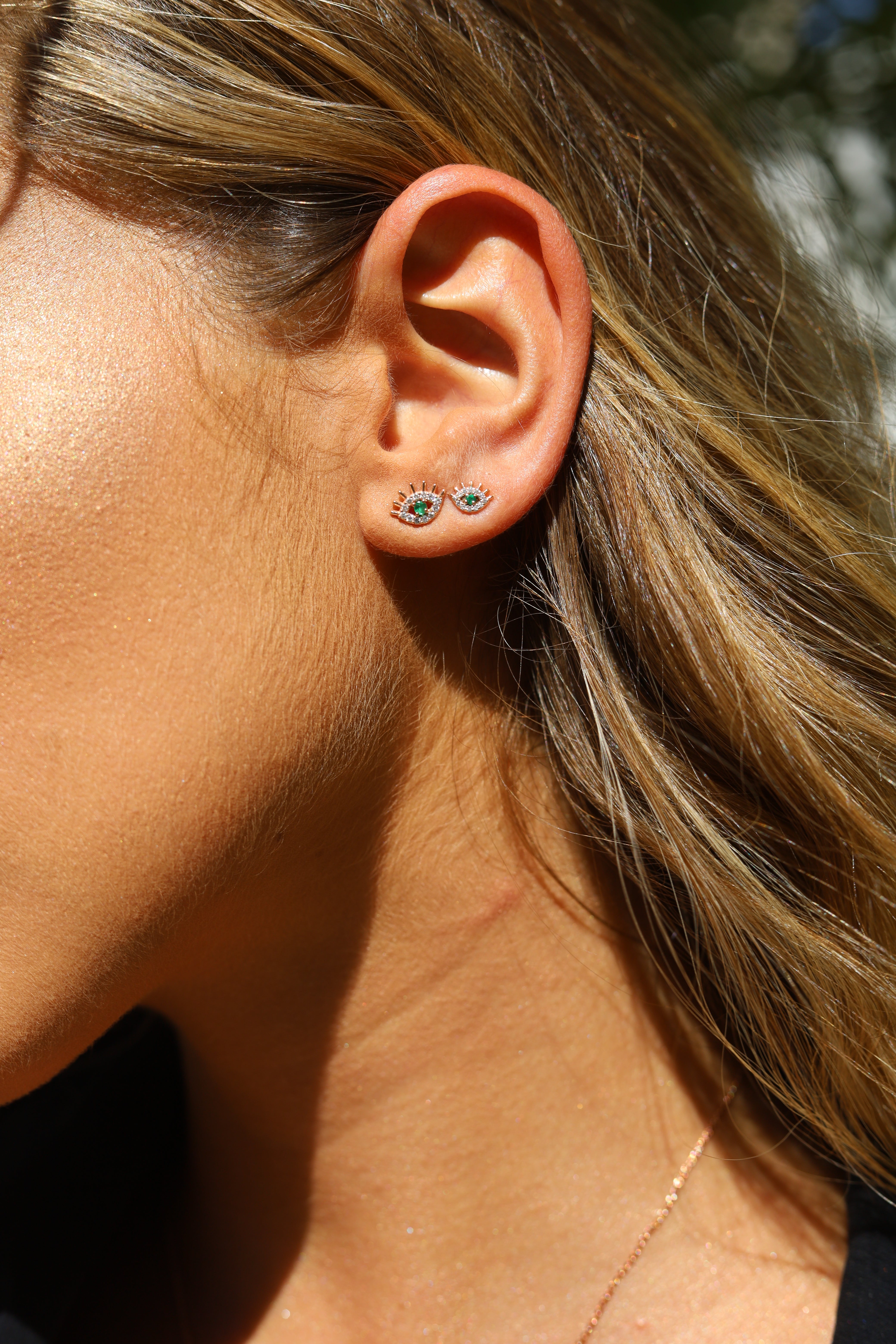 Evil Eye Diamond Earrings