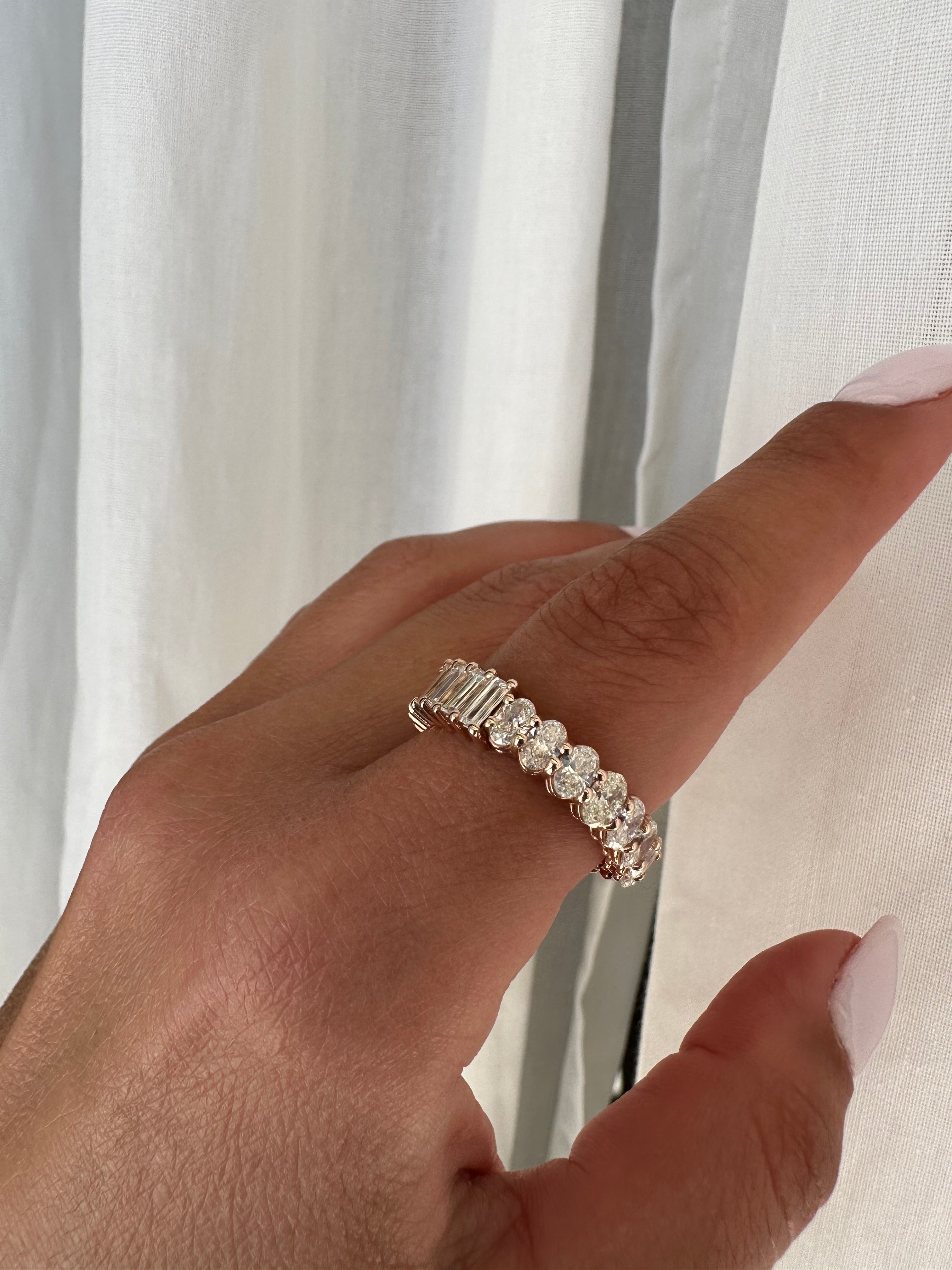 Eternity Oval-Baguette Diamond Band