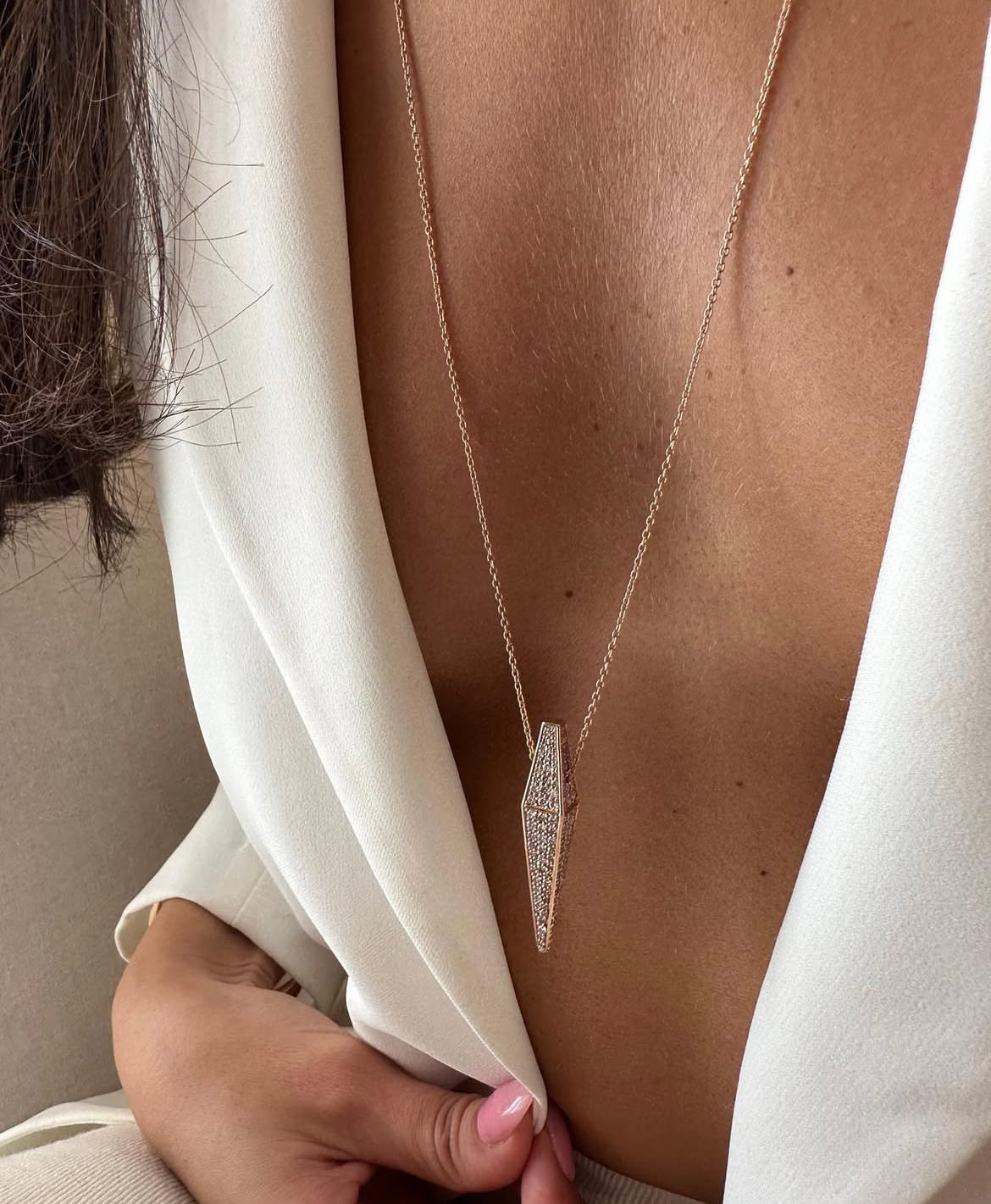 Geomatric Diamond Necklace