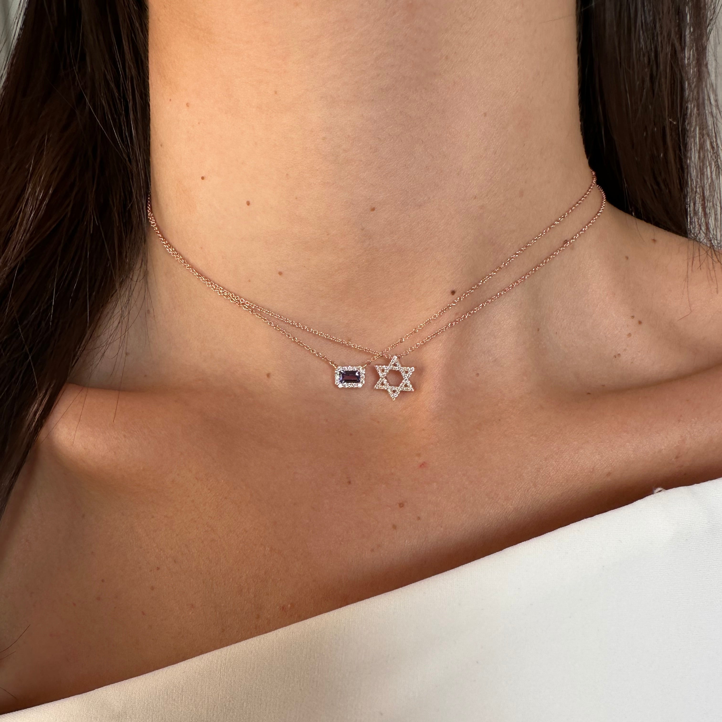 Star of David Diamond Necklace