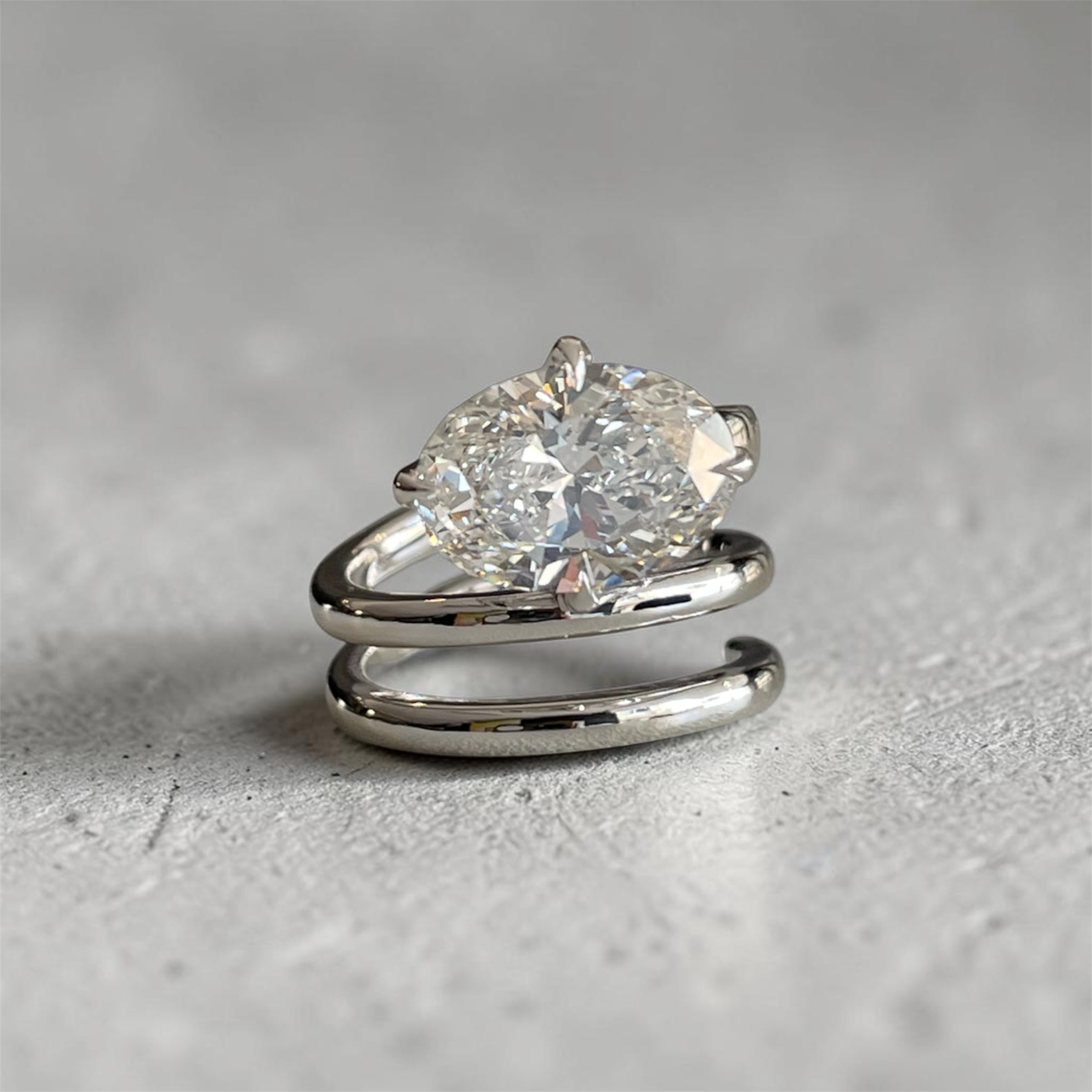 Oval Spiral Ring