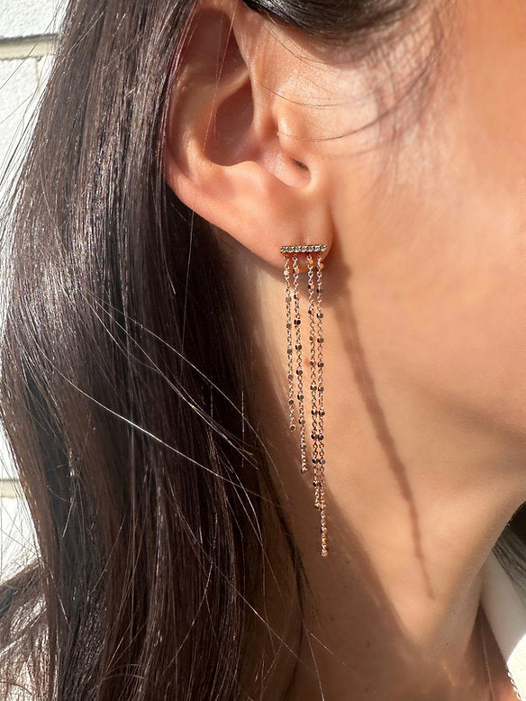 Pave Chain Diamond Earring