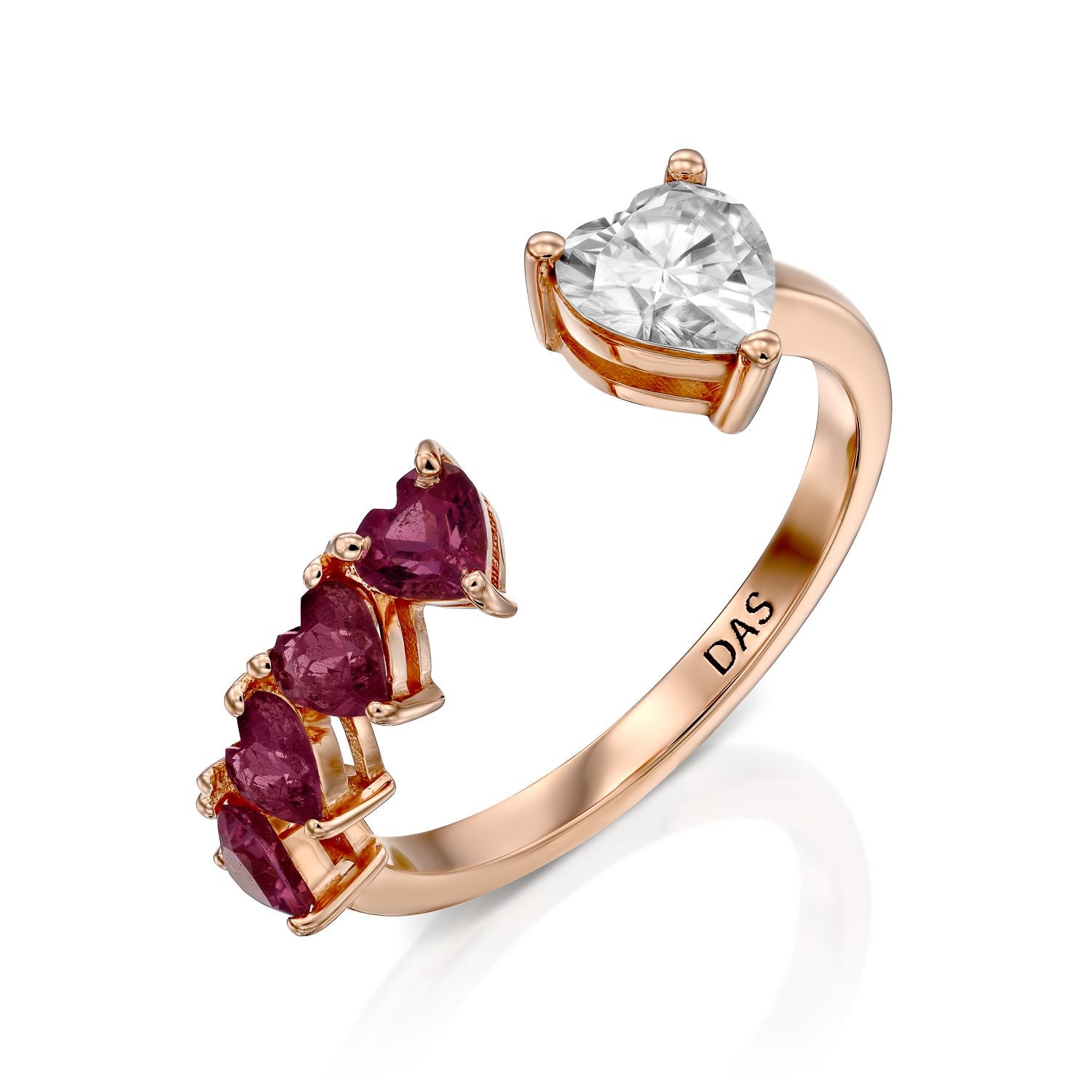 Diamond Heart Tourmaline Ring