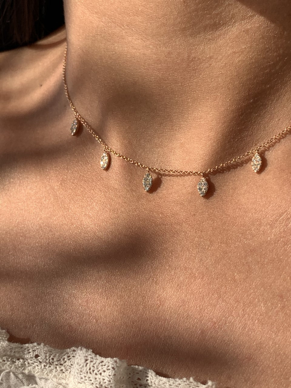 5 Marquise Diamond Necklace